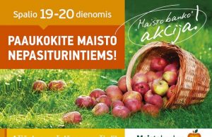 Savanoriai kvies aukoti vargstantiesiems Rokiškėnai kviečiami dalyvauti tradicinėje „Maisto banko“ akcijoje.