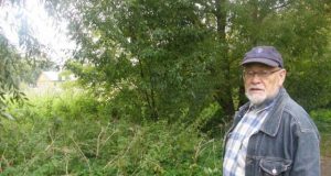 “Kažkur tarp šių dilgėlių ir karklų turėtų būti miesto sodo salos liekanos“