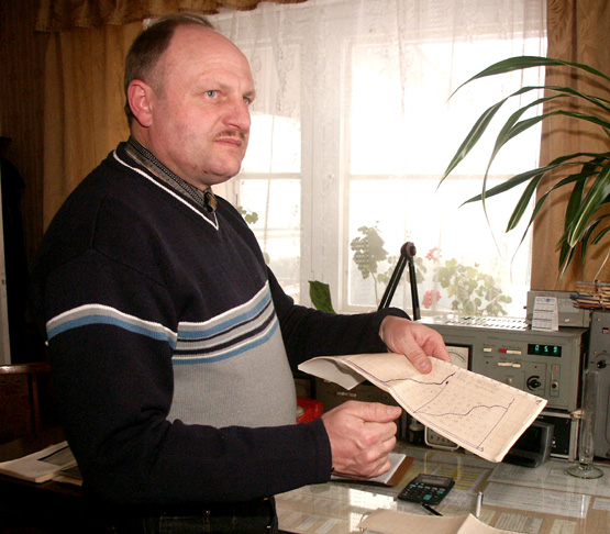 Biržų meteorologijos stoties vedėjas Bronius Medinis. D.Zibolienės nuotr.