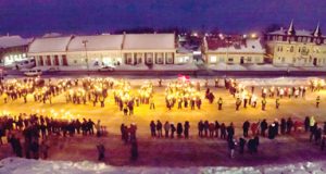 Rokiškėnai netradiciškai minėjo Sausio 13-ąją. D.Zibolienės nuotr.