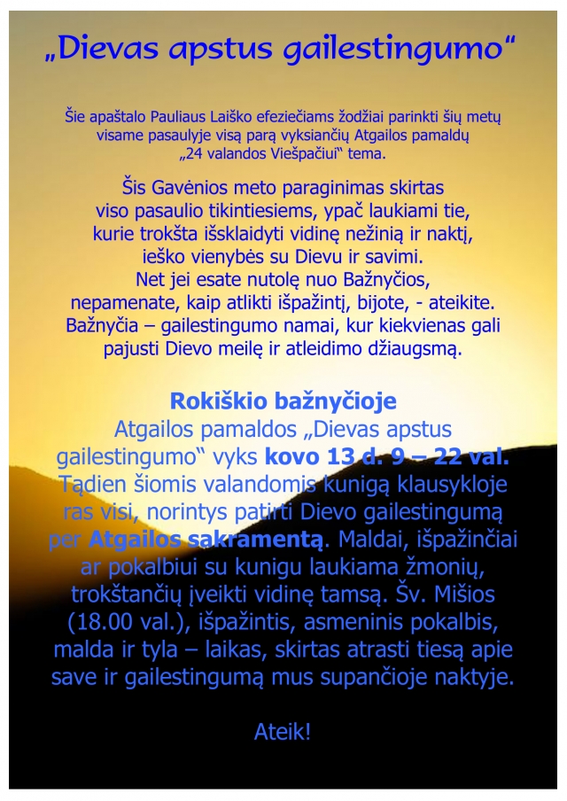 Rokiškio parapija kviečia