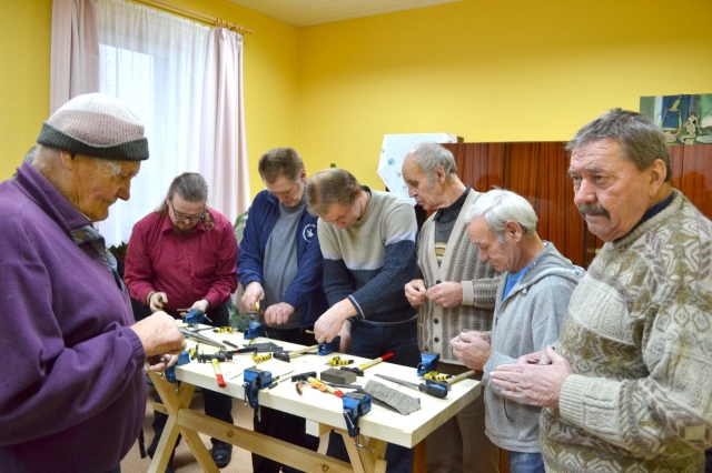 Edukacinių programų Obelių savarankiško gyvenimo namuose akimirka. J.Paukštienės nuotr.