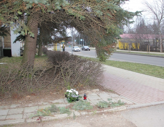 Šioje Kauno gatvės vietoje netoli bendrabučio rastas smarkai sužalotas Rimvydas Strazdas Šioje Kauno gatvės vietoje netoli bendrabučio rastas smarkai sužalotas Rimvydas Strazdas