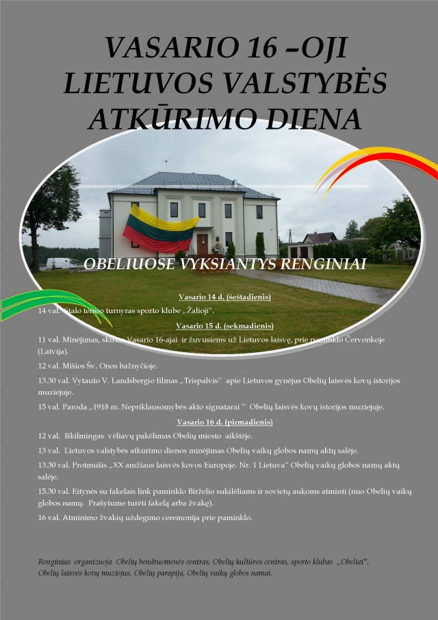 Renginio afiša.