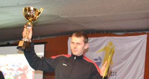 Varžybų nugalėtojas J.Zunka.  Sporto klubo „Obeliai“ archyvo nuotr.