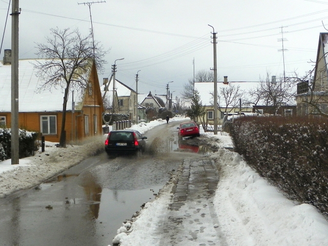 Kęstučio gatvė skendi. D.Zibolienės nuotr.