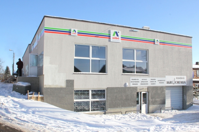 Pandėlio centre duris ruošiasi atverti „Aibės“ prekybos tinklo parduotuvė. D.Zibolienės nuotr.