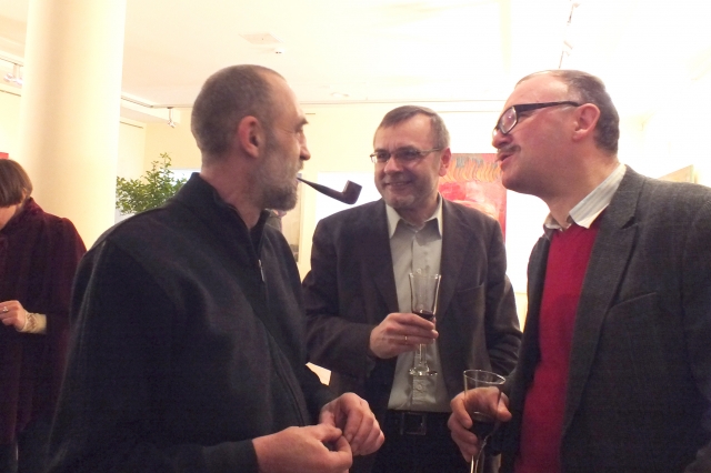 Raimondas Gailiūnas turėjo kalbos su Giedriumi Andziukevičiumi (dešinėje) ir politiku Algiu Kazulėnu (viduryje). Raimondas Gailiūnas turėjo kalbos su Giedriumi Andziukevičiumi (dešinėje) ir politiku Algiu Kazulėnu (viduryje).