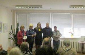 Geriausi 2015 m. knygų skaitytojai (iš kairės) Aleksandra Žaliauskienė