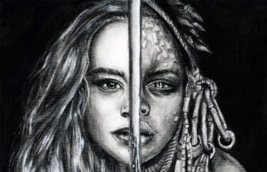 Jaunosios dailininkės sėkmė dviejuose nacionaliniuose konkursuose Domilės Kirstukaitės piešinys.