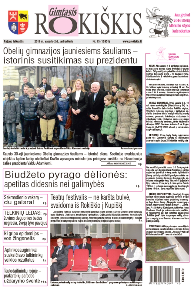 Skaitykite antradienio 