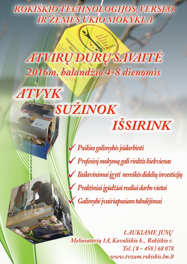 Atvyk. Sužinok. Išsirink