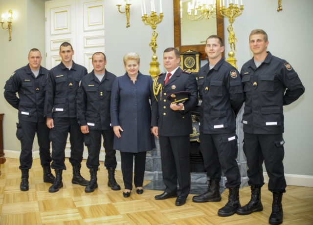 Prezidentės susitikimas su Lietuvos ugniagesiais