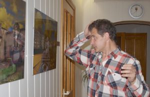 Rimvydo Pupelio dovana "Gimtojo..." švenčių proga - pirmoji personalinė fotokoliažų paroda. L.Dūdaitės nuotr.