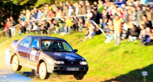 G.Bajorūnas ir M.Valiulis lenktyniauja „Seat Toledo“ automobiliu. M.Valiulio archyvo nuotr.