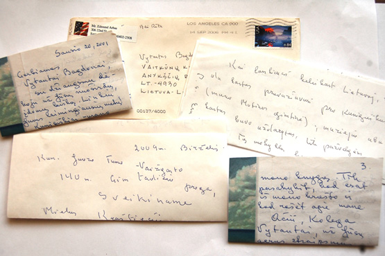 Tai tik keletas rašytojos laiškų