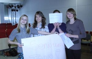 Renginio akimirka. Giedrės Prievelytės nuotr.