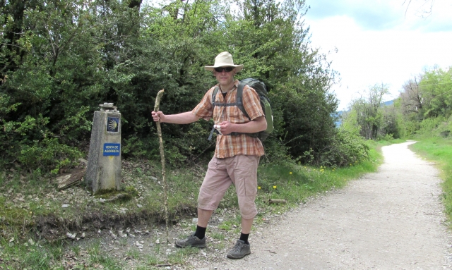 Lazda – būtinas piligrimo atributas.Šablinskų šeimos archyvo nuotr.