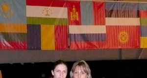 Bronzos medalio laimėtoja V.Guzaitė kartu su trenere G.Čečiene. G.Čečienės asmeninio archyvo nuotr.