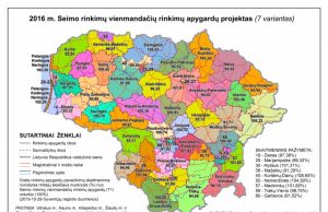 2016 m. Seimo rinkimų vienmandačių rinkimų apygardų projektas (7 variantas).