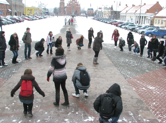 Akcijos akimirka. N.Byčkovskio nuotr.
