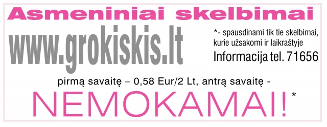Reklamuokitės „Gimtojo Rokiškio“ internetinėje svetainėje