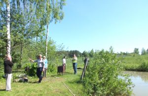 „Vėtrungės“ sodų bendrijos tvenkinys pasiglemžė rokiškėno gyvybę. A.Minkevičienės nuotr.