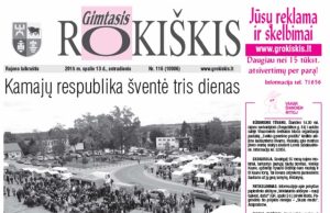 Skaitykite antradienio "Gimtąjį Rokiškį“