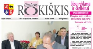 Šeštadienio "Gimtojo Rokiškio" numeris.