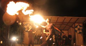 Šventėje visi stebėjosi M.Žemaičio ugnies šou. N.Byčkovskio nuotr.