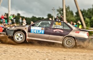 Pirmąją „300 Lakes Rally“ varžybų dieną rokiškėnų G.Bajorūno ir M.Valiulio ekipažas lenktyniavo sėkmingai. M.Valiulio archyvo nuotr.