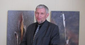 Dusetų galerijos vadovas Alvydas Stauskas Rokiškyje buvo surengęs ir personalinę parodą. D.Zibolienės nuotr.