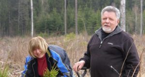 Beveik valandą į talką vėlavęs ir kirtavietėje kostiumą į darbo drabužius keitęs mero patarėjas Antanas Slesariūnas pralinksmino sodintojus. Kartu su juo vagoje dirbo Vaiko teisių apsaugos skyriaus vedėja Anfisa Silivanova.