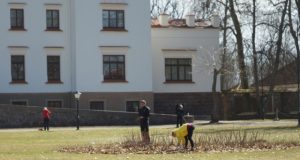 Krašto muziejaus darbuotojai jau sutvarkė didįjį rožyną ir tikisi