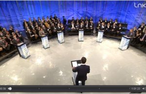 Debatų akimirka.