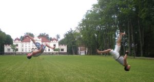 Du rajono nutrūktgalviai - M.Čikinas (kairėje) ir K.Leitonas.