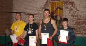 Absoliučiai geriausiųjų sportininkų ketvertukas: D.Leikus (iš kairės)