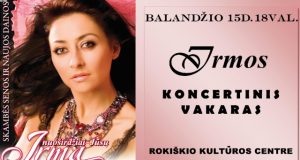Rokiškyje koncertuos Irma Jurgelevičiūtė