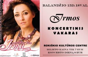 Rokiškyje koncertuos Irma Jurgelevičiūtė