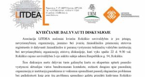 Žiniasklaidos ir paramą vystymuisi teikiančių valstybės institucijų bei nevyriausybinių organizacijų atstovų diskusija Rokiškyje