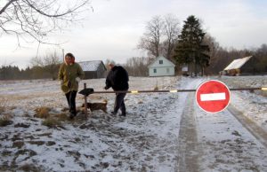 Konfliktui dėl kelio pasiekus policiją