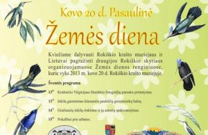 Kvietimas į Žemės dienos renginius.