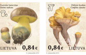 Pašto ženklų serijoje „Lietuvos raudonoji knyga” – reti grybai Pašto ženklų serijoje „Lietuvos raudonoji knyga" – reti grybai
